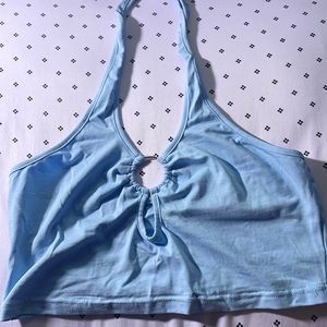 Light blue top